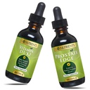 Go Nutrients Liquid D3-vitamiini K2 (MK-7) Drops & Prostate Edge Prostate Supplement miesten kanssa Pygeum ja Saw Palmetto uute D3-vitamiini ja K2-neste-vitamiini tippuu Että auttaa emotionaalinen tila