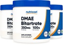 Nutricost Pure DMAE-Bitartraattijauhe 100G (3 pulloa)