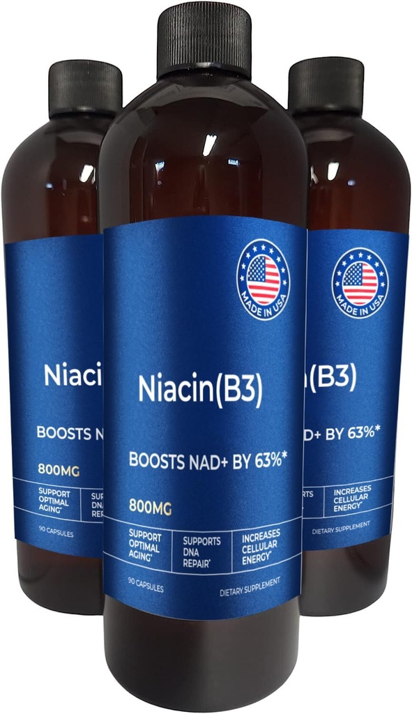 NIACIN (B3) - B3 Niacin Supplements | Mineral Supplements | 18 kapsel, 800 mg