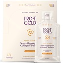 ProT Gold Liquid Collagen Protein Shot, 17g Clear Protein Nano-Hydrolyzed Grass Fed Collagen, 2g Arginine för Wound Support, Gluten Free, Sugar Free, 0g Carbs, Orange Creme, 1 fl oz, 24 Pack