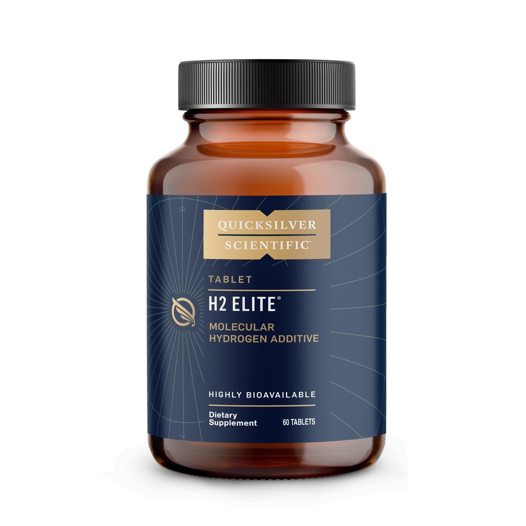 Quicksilver Scientific H2 Elite - Molecular Hydrogen for Energy + Metabolia Support, vesitabletit Täydellinen avoimille säiliöille - Magnesiummalaattijuoma Additive (60 Molecular Hydrogen Tablets)