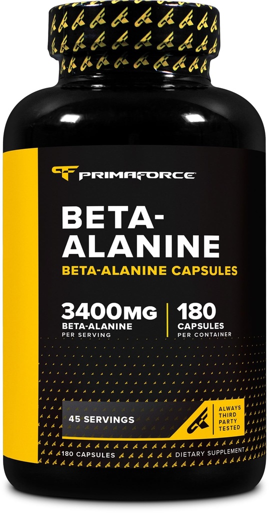 Primaforce Beta Alanine kapselit 3 400 mg, 180 kapselia (45 annosta) - Potent Beta- Alanine täydennysosa