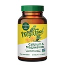 MegaFood Calcium Magnesium Supplement - Stöder Bone Health & Heart Health - Magnesium Calcium Supplements för kvinnor och män - Icke-GMO - 60 tabletter (20 portioner)