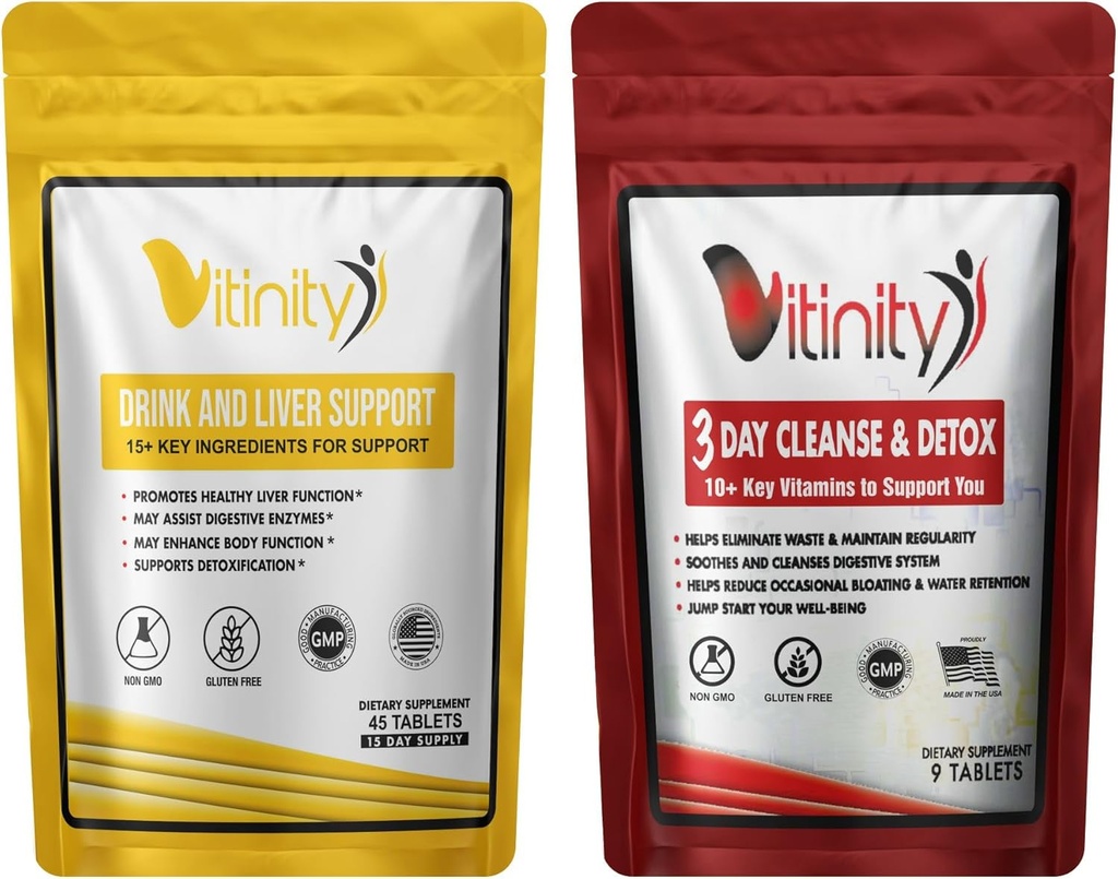 Anti-Drink Liver Cleanse Supplements,25+Key Ingredients-Craving Support,Liver Health,Kudzu,Milk-Thistle,Holy Basil,DHM Natural Cleanse,Gradual Reduction,Replenisher 30+9 Tabs (Drink-Cleanse Combo)