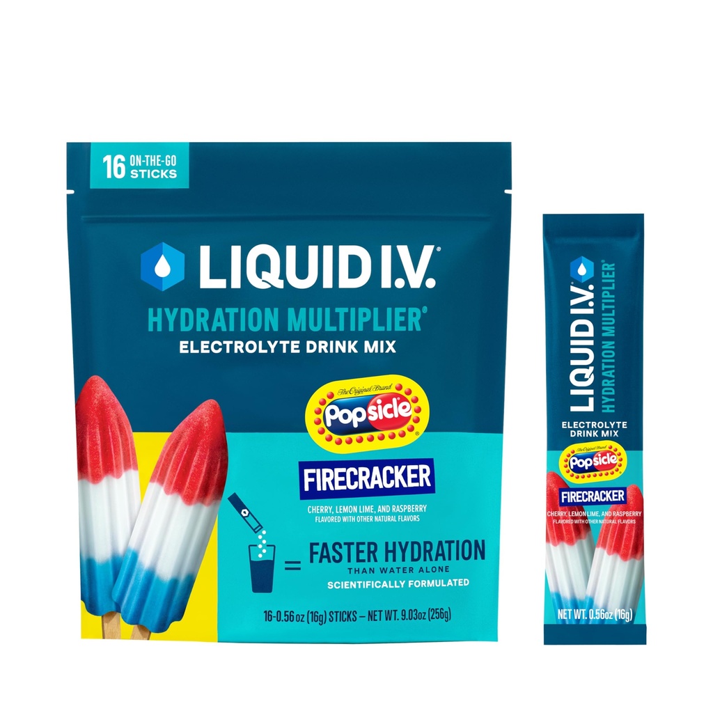 Liquid I.V.® Hydration Multiplier - mehujääpalonkestäjä ... Elektrolyyttijauhe juomasekoitus 1 pakkaus (16 tarjoilua)