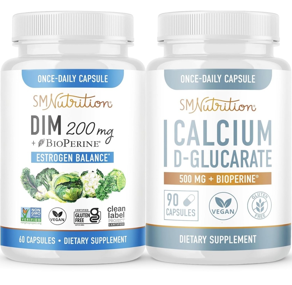 Kalsium-D-glukaraatti ja 200 mg DIM täydentää tehostettua Estrogeenitasapaino naisten Vegaani gluteeniton CDG täydentää naisten (90 Servings) diindolyylimetaani kapselit (60 Servings)