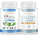 Kalsium-D-glukaraatti ja 200 mg DIM täydentää tehostettua Estrogeenitasapaino naisten Vegaani gluteeniton CDG täydentää naisten (90 Servings) diindolyylimetaani kapselit (60 Servings)