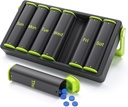 Weekly Pill Organizer 2 gånger om dagen, KOVIUU Large Travel Pill Box 7 Day, Am Pm Twice Daily Pill Case med Rotatable Handle, Pill Holder Container för vitamin, medicin, tillägg, fiskolja, grön