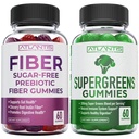 Atlantis Nutrition Sugar Free Prebioottikuitu Gummies aikuisille 2-pack (120 Gummie) + Supergreens 60 Gummie