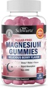 BioSchwartz Sugar Free Magnesium Gummies (30 tarjoilua) Berry Flavored Magnesium Citrate Supplement tukee Terveet Hermot Lihakset Energia Rauhoitu ja unet (Vegaani turvallinen, ei GMO, 60 Gummies)