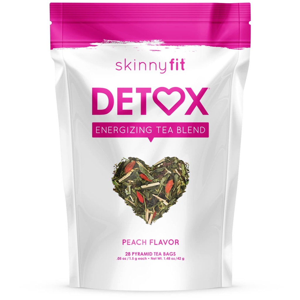 SkinnyFit Detox Tea: All-Natural, Laxative-Free, stöder en hälsosam vikt, hjälper till att minska uppblåsthet, naturlig energi, stöder immunsystem, Vegan, 28 portioner