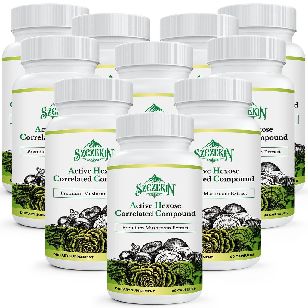 Active Hexose Correlated Compound 1500 mg Supplement, Natural 8 Sieniuute täydennysosa, immuunijärjestelmä, maksan toiminta, luonnollinen tappaja ja T solujen toiminta, 900 kasviskapselit