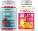 MAV NUTRITION Collagen Gummies for Women and Probiotic Gummies 