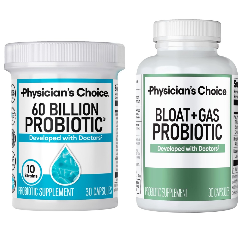 Lääkärin valinta Bloat & Gas Probiootti 30ct + 60 miljardia Probiootti 30ct - Ruoansulatuskanava