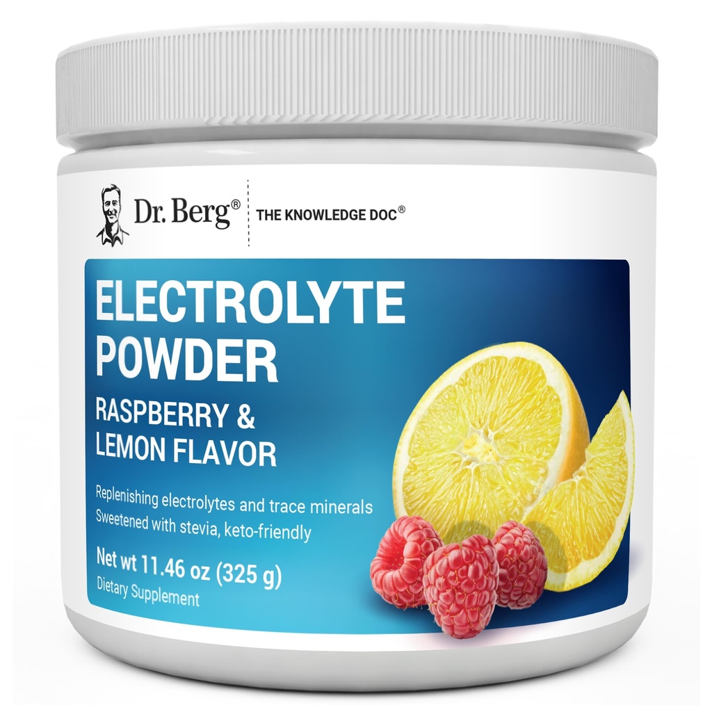 Tri Berg Zero Sugar Hydration Keto Electrolyte Powder - Enhanced w/ 1000 mg kaliumia & Real Pink Himalayan Salt (NOT Table Salt) - Vadelma & sitruunan maku Juoma täydentää - 50 tarjoilua