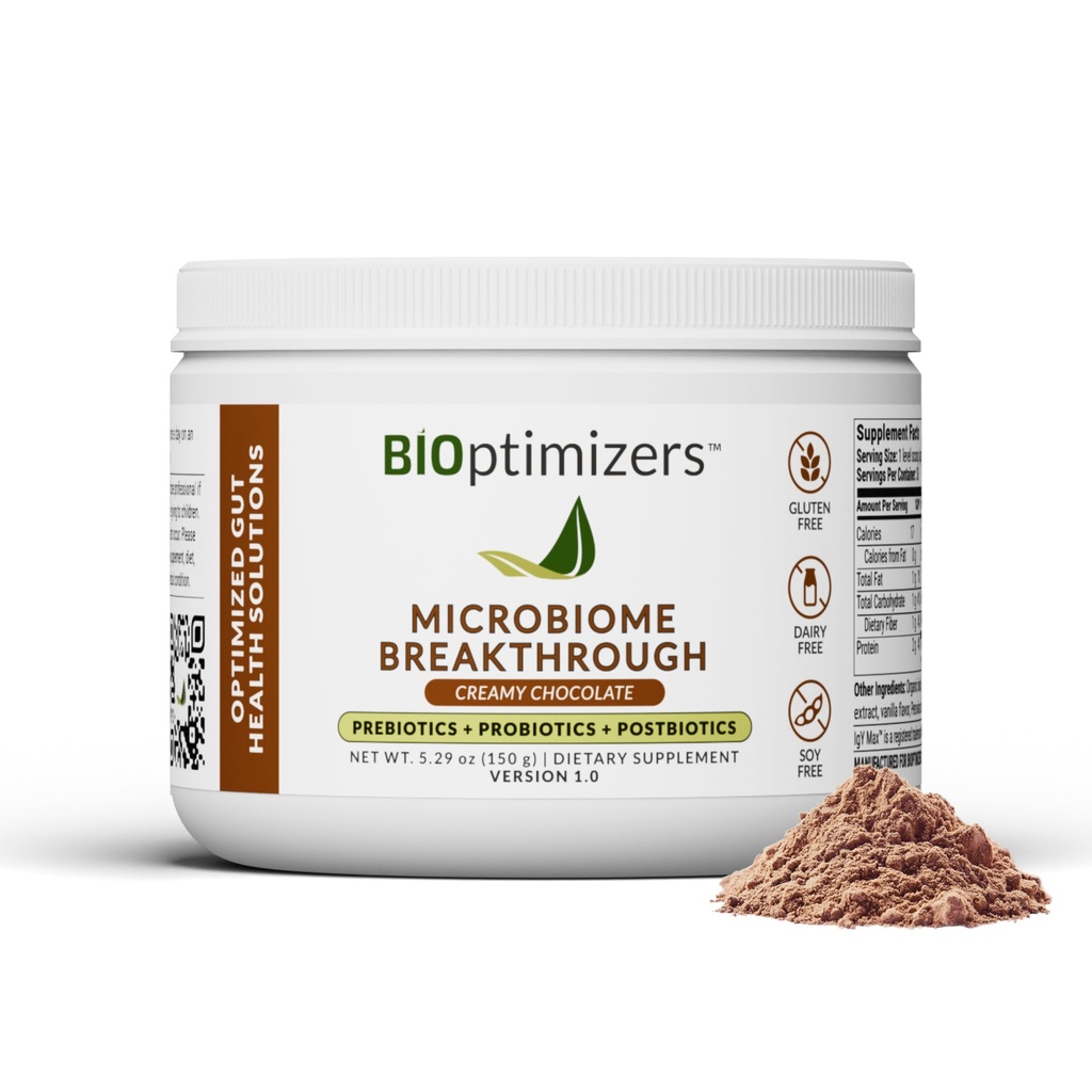 Microbiome Breakthrough Repair Powder - Chocolate Flavor - Has Lactobacillus kanta, Bone Broth & Collagen - lähde L-glutamiini - Gas & Bloating Relief - Parantaa Gut Health - 30 Servings - 150g