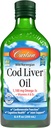 Carlson - Turska Maksaöljy 1100 mg Omega-3s Plus vitamiinit A & D3 - Wild Caught EPA DHA Omega 3 täydennysosa - Norja arktinen, kestävästi lähdetty Nordic Fish Oil Liquid, makuton, 250 ml (8,4 Fl Oz)