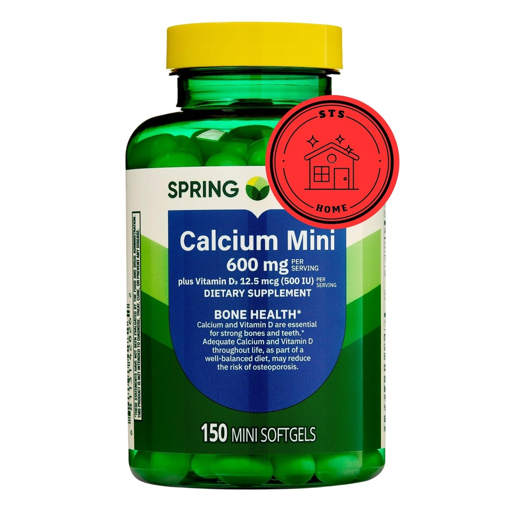 Spring Valley Calcium Plus D3-vitamiini 150 Mini Softgels ... Kalsiumlisä...