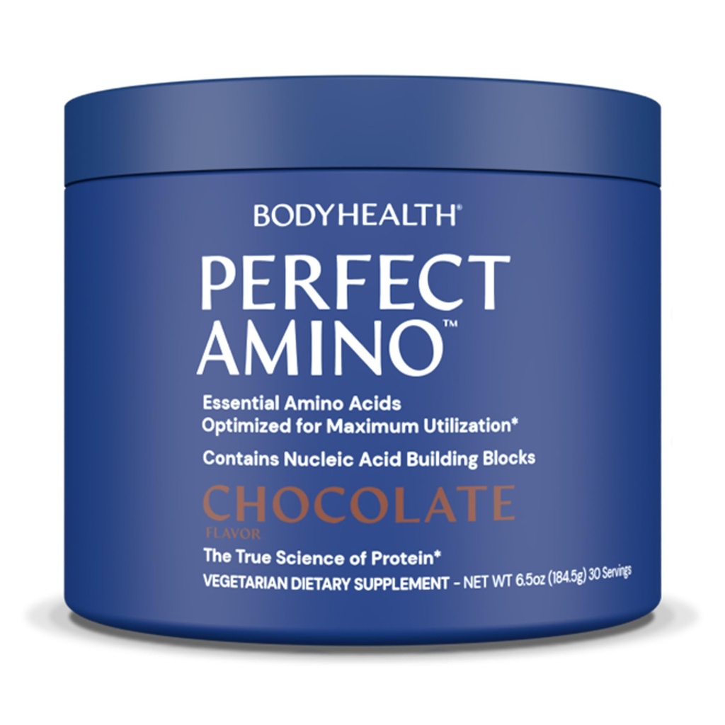 BodyHealth PerfectAmino Powder - BCAA ja EAA Powder for Pre and Post Treout - Aminohappo Energy Drink miesten ja naisten tukea lean lihas ja Recovery - suklaa - 30 tarjoilut