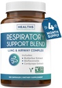 Respiratory Lung Health Supplement - Stärkande Lung Support Supplement hjälper till att stödja Clear Airways Mucus Removal och Seasonal eller Year Round Detox - Vegan Herbal Non-GMO Formel (4 månader Supply)