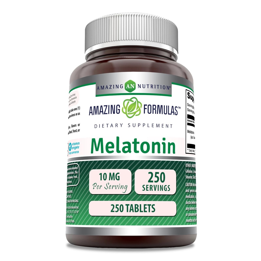 Hämmästyttävä Formula Melatoniini Supplement ... 10 Mg Per Serving... 250 tablettia...