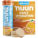 Nuun Immuniteetti Elektrolyytti Tabletit D-, C-, E-, & A-, Inkivääri, Elderberry, Magnesium & 4 Muut Essential Electrolytes, Vegan, Orange Citrus, 8 pakkaus (80 Servings yhteensä)