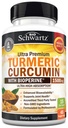 Kurkuma Curcumin Black Pepper Extract 1500 mg - korkea imeytyminen Ultra Potent Turmeric täydentää 95% Curcuminoidit ja BioPerine - Non GMO Tumeric kapselit Joint Support - 45 kapselia