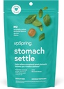 UpSpring Stomach Settle Drops för Occasional Nausea Relief/Upset Stomach med Ginger, Lemon, Spearmint och B6. Mint Flavor Drops, 28 Ct (Packaging May Vary)