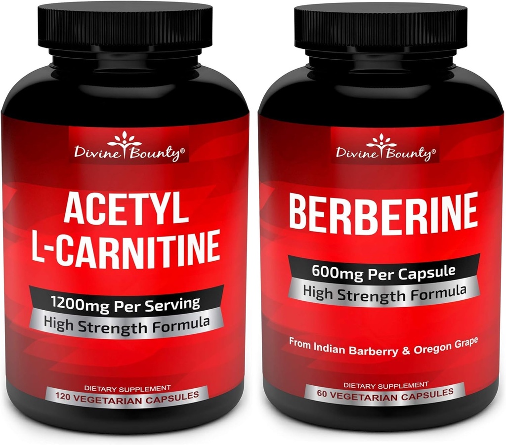 Divine Bounty Acetyl L-karnitiini & Berberine Complex Bundle