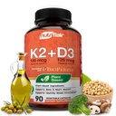 NutriFlair-vitamiinit D3 (5000iu/125mcg) + K2 (kuten Mk7) - Valmistettu kasviperäisiä ainesosia Plus BioPerine Black Pepper Extract, 90 kapselia - Tuet Terve Immuuni, sydän ja terveys - ei-GMO pillereitä