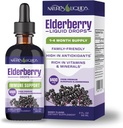 Naturens flytande organiska elderberry Syrup Sugar Free | Immun Support för barn och vuxna | 1 Servering Equals 60 Elderberries (2 Fl Oz)