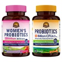 Vitalitown Probiootti Bundle (Pack of 2) Naisten Probiootit 120 miljardia (Item 1) & Probiootit 60 miljardia (Item 2) 