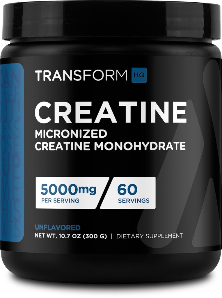 TransformHQ Kreatiini Monohydraatti Powder (60 tarjoilua) Mautonta - 5000 mg per tarjoilu