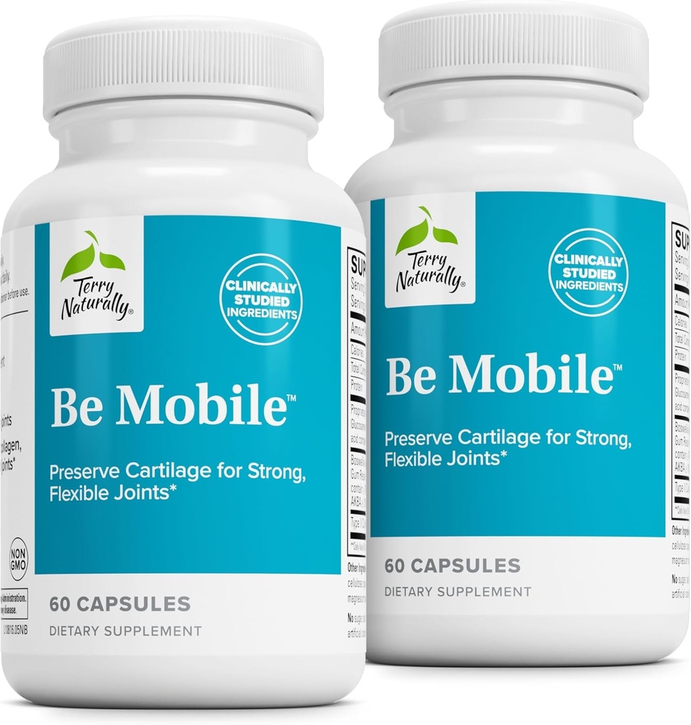 Terry luonnollisesti olla mobile - Collagen täydentää yhteisen terveystuen - ruokavalio täydentää Boswellia Extract & tyyppi II Collagen - Lower Back & Polvi tuki - 60 kapselia (paketti 2)