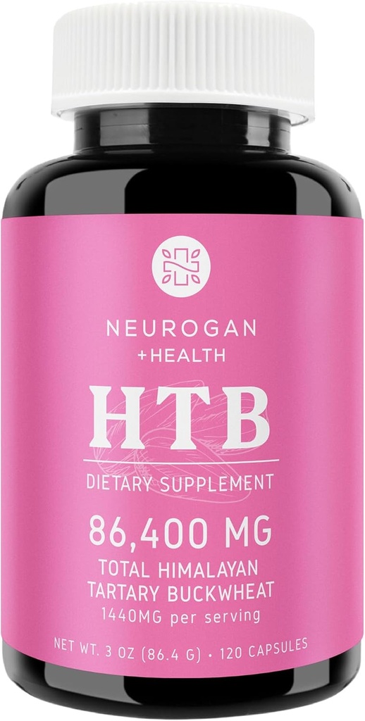 Neurogan Himalayan Tartary Buckwheat (HTB) Capsules - Pure Potent 1440 MG, 60 Day Supply - Stöder Digestive Wellness * - Gluten-Free, 86 400 MG Total HTB - Lab Tested, Made in USA