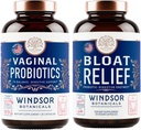 WINDSOR BOTANICALS Bloat Relief Probiootti Entsyymit ja emätin Probiootit - Ruoansulatus- ja emätinterveys Bundle
