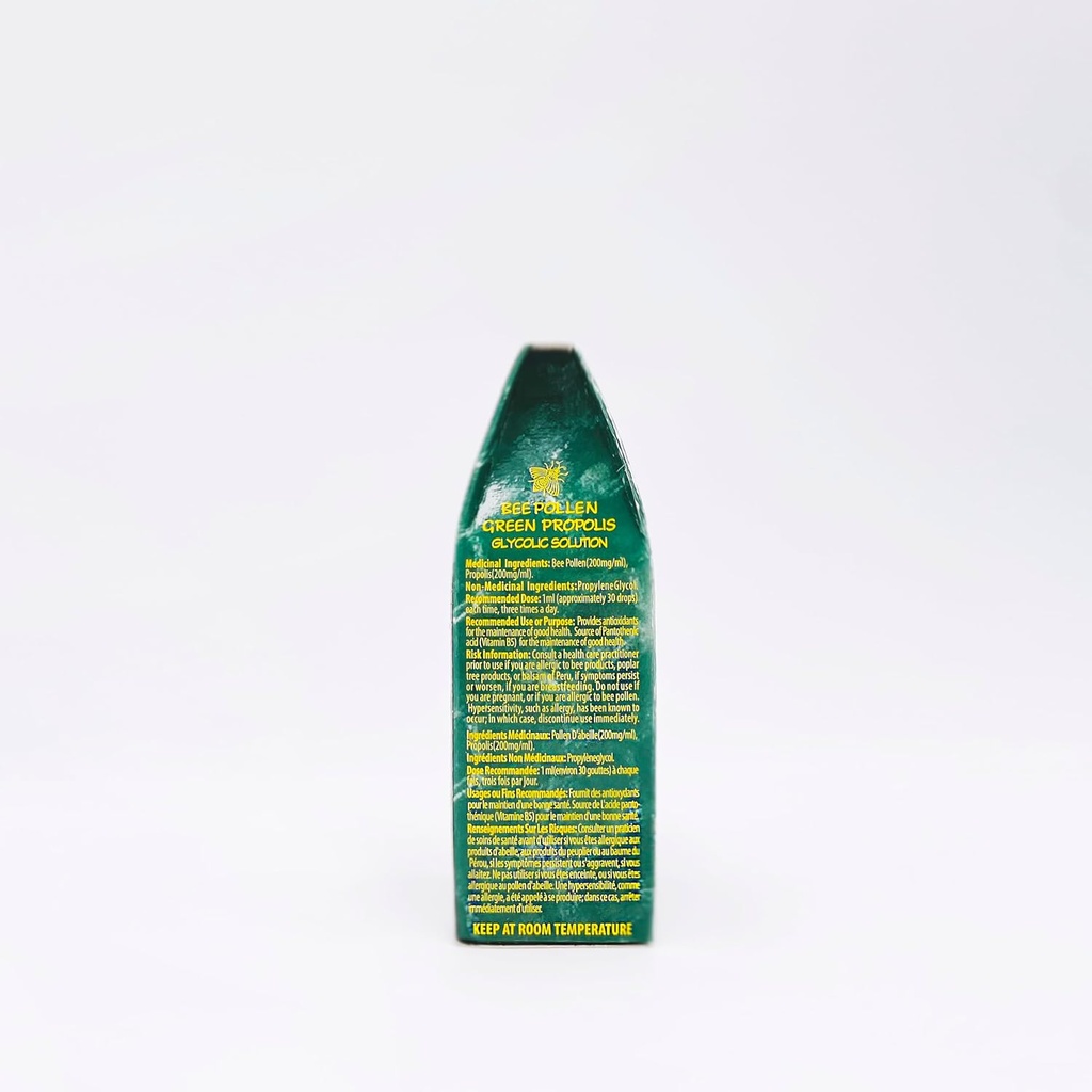 Virallinen jakelija - 1 pullo Apiario Silvestre Bee Pollen & Brazil Green Bee Propolis Liquid - Glycolic Extract-Non alkoholiton, vahaton, sokeriton