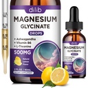 Magnesium Glycinate Supplement, magnesiumnestetippa ja magnesium Glycinate 500 mg B6-vitamiini, Ashwagandha, L - Theanine, kamomilla-tuki Stressi helpotus, luu, lihas, mieliala Vegaani