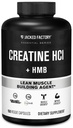 Jacked Factory Creatiini HCL + HMB Kapselit - Synergistinen CON-CRET, myHMB, & D-vitamiini Formula parantaa kasvua, vahvuus, & vähentynyt lihasten jakautuminen - 150 kapselia