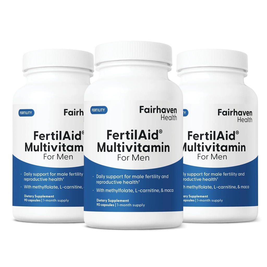 Fairhaven Health 3 kuukauden tarjonta Lannoitteet miesten Prenatal Mies hedelmällisyys täydentää ...