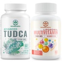 TUDCA-lisät 1100 mg ja Liposomal 33-in-1 monivitamiinilisä, korkea hyötyosuuslisä, kattava terveystuki (paketti 2)