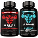 Prime Labs Prime Test Testosteroni Booster + L Arginiini Typpioksidi kapselit - 60 Count Each
