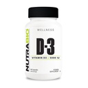 NutraBio- D-vitamiini (5000 IU), immuunituki - 90 Vihanneskapselia