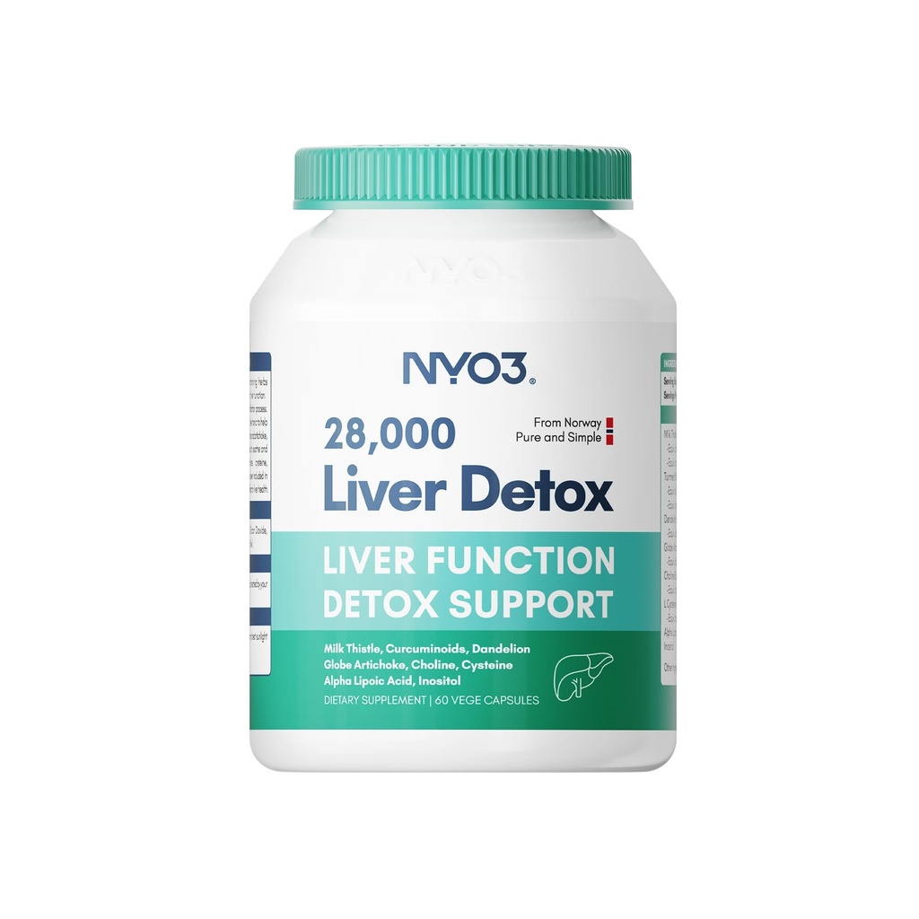 NYO3 Milk Thyttle 200mg Liver Detox täydentää voikukan Root & Artisokka uute ... 60 kapselia...