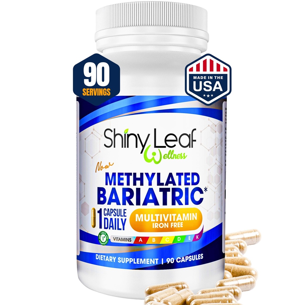 Shiny Leaf Methylated Bariatric Multivitamiini ilman rautaa 