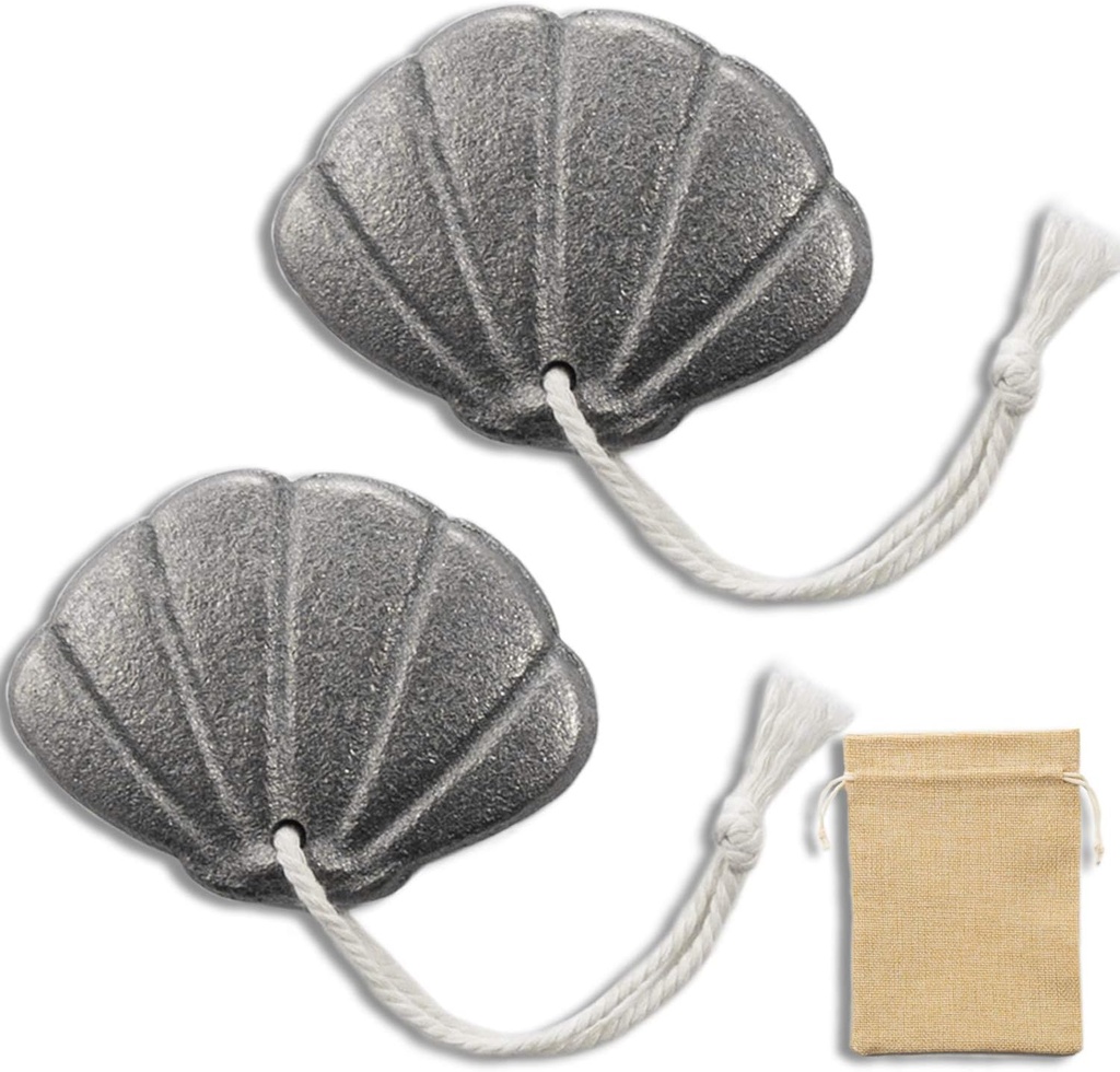 2 Packs of Iron Seashell med väska - En naturlig källa till järn för att minska risken för brist, ett effektivt och säkert matlagningsverktyg, idealiskt för gravida kvinnor veganer idrottare