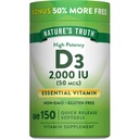 Nature's Truth D3 2000 IU Softgels for Adults 150 Count ...