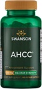 Swanson Maximum Strength AHCC - Promoting Advanced Immune Support - Natural Supplement Aiding NK Cells & Liver Support - (60 kasviskapselit, 500 mg Each)