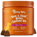 Zesty Paws Omega 3 Kalaöljy koirille - Zesty Paw Dog Vitamiinit ja lisäravinteet hip, Joint & Skin, Bacon (90 Chews)