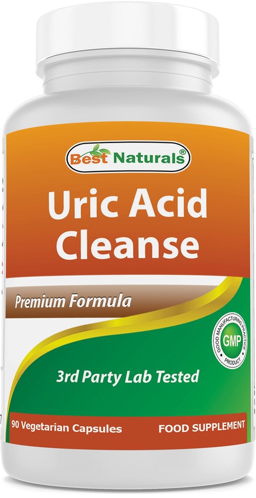 Best Naturals Uric Acid Cleanse Vitamiinit miesten ja naisten - 90 kasviskapselit (90 Count (Pack of 1))